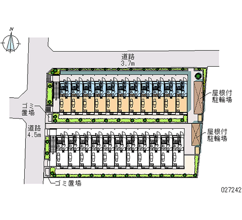 レオパレスシエナ九品寺Ⅱ 区画図