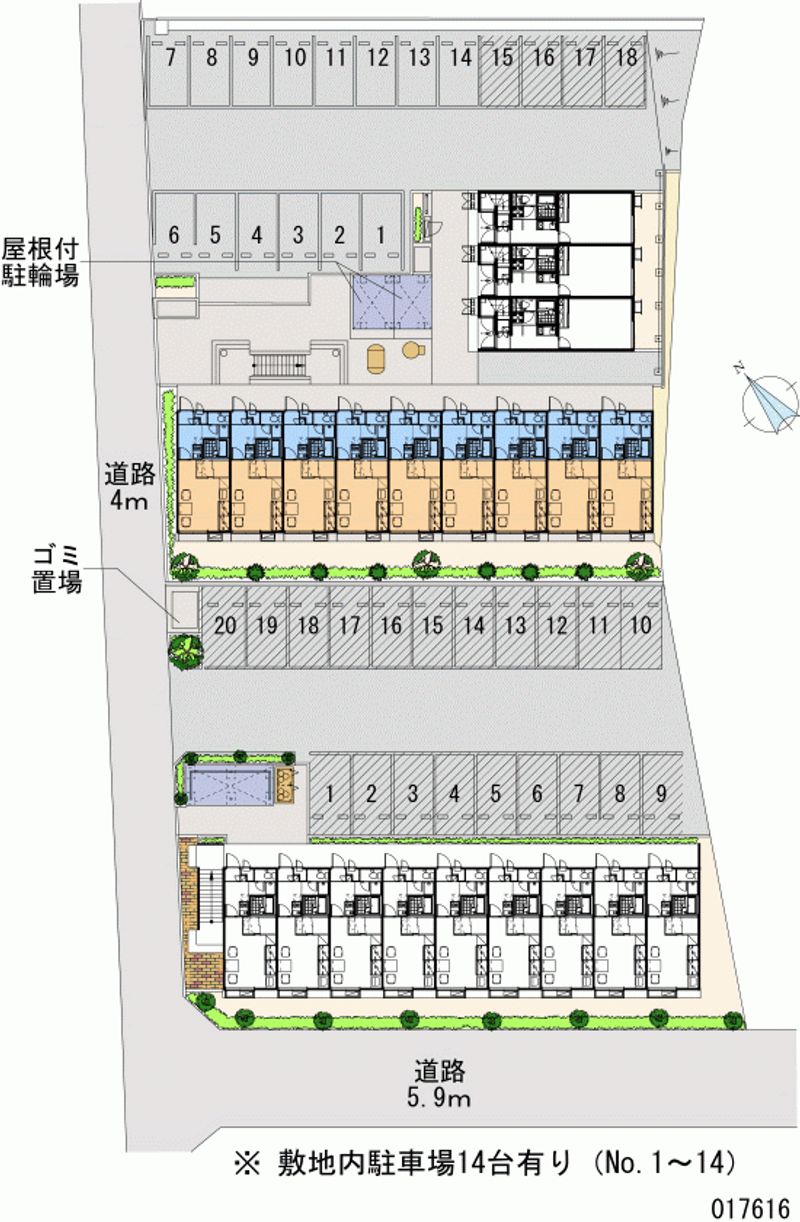 レオパレスブルーホワイト 月極駐車場