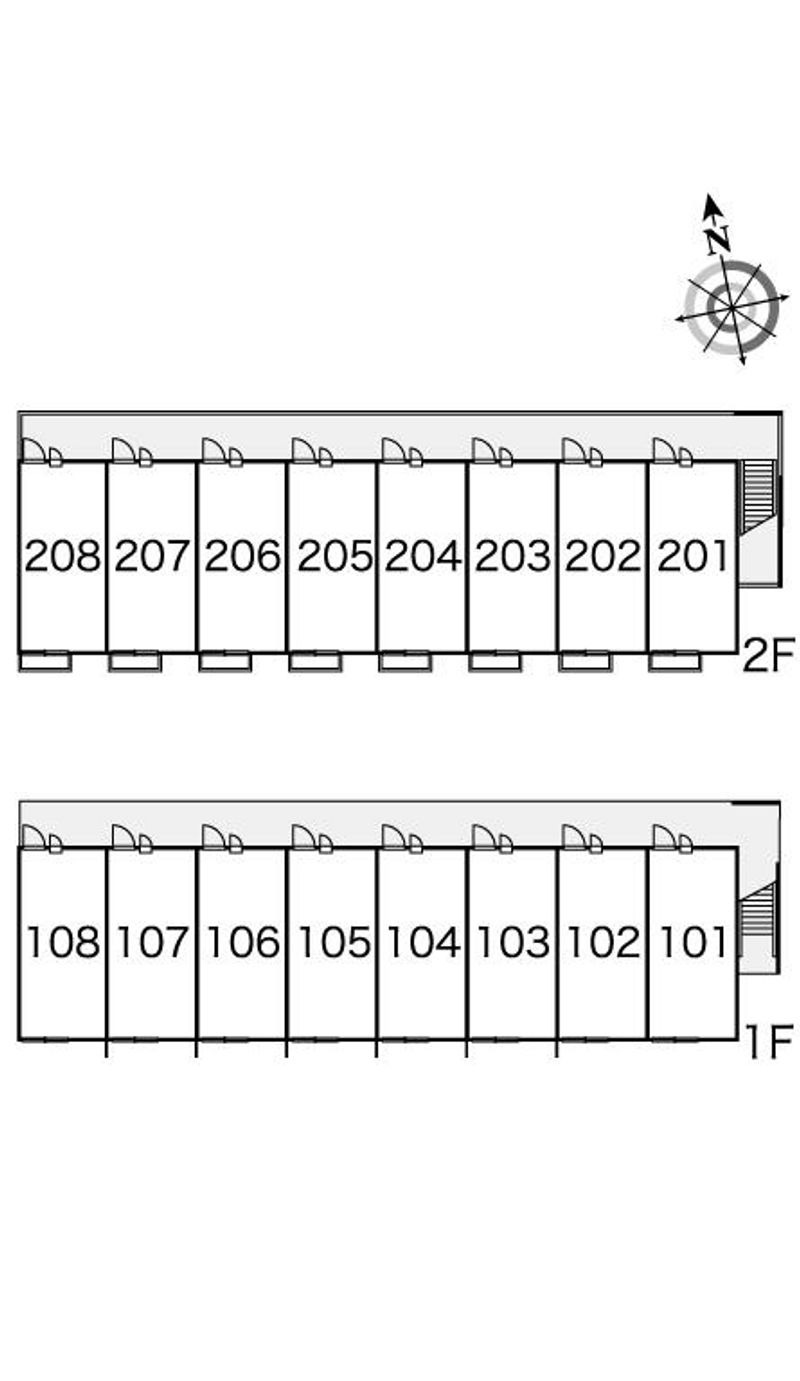 レオパレスフレッシュびーんず 間取配置図