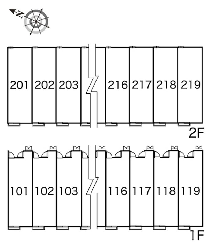 レオパレス東諌早 間取配置図