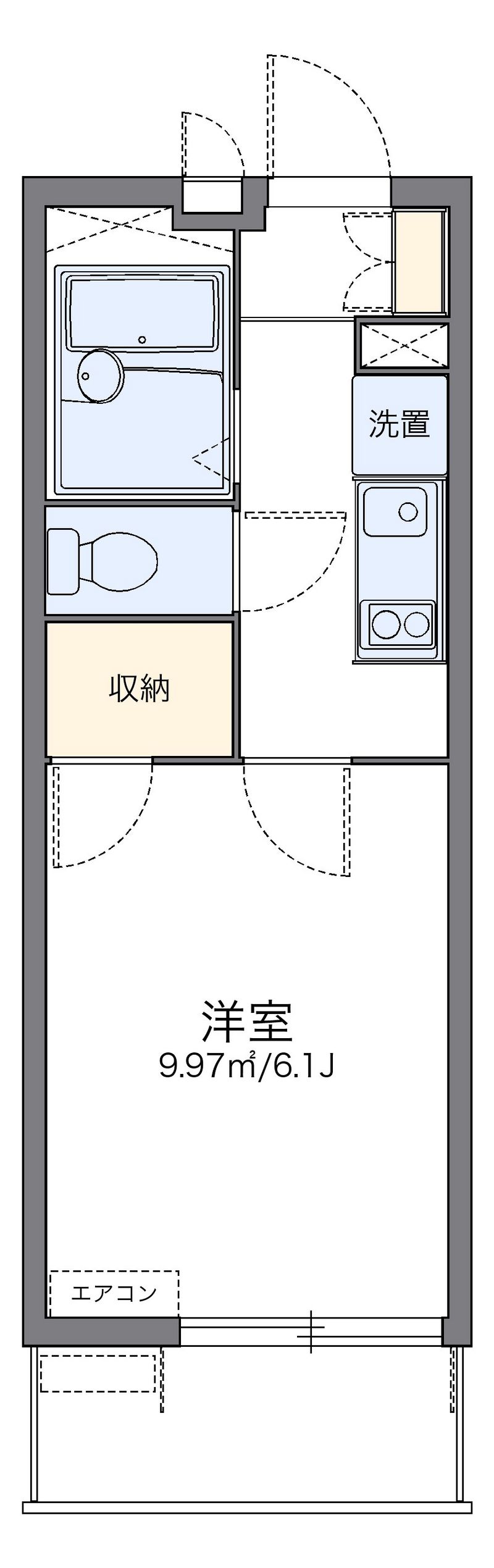 レオパレス四谷Ⅱ 間取図