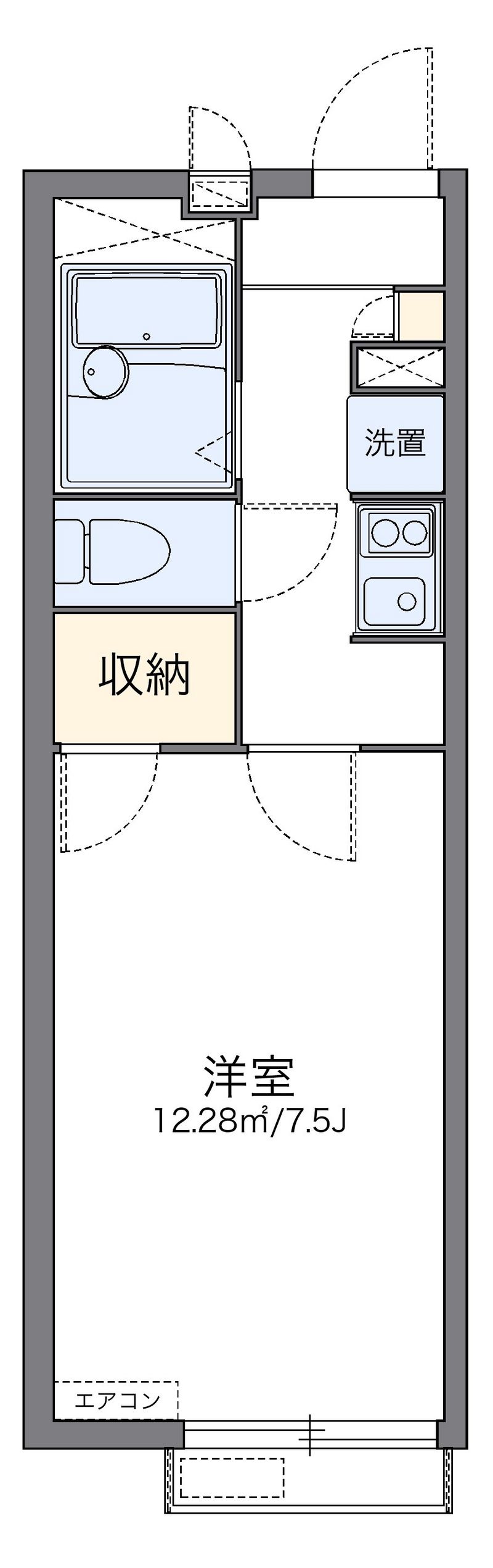 レオパレス下関中央 間取図