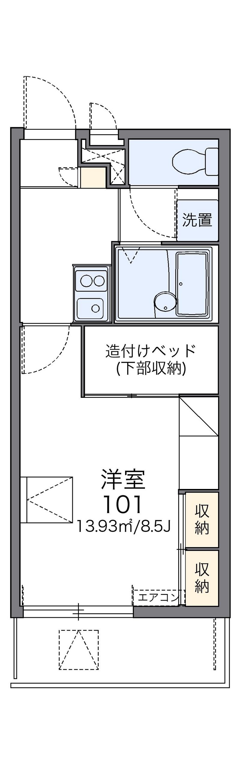 レオパレスＭ 間取図