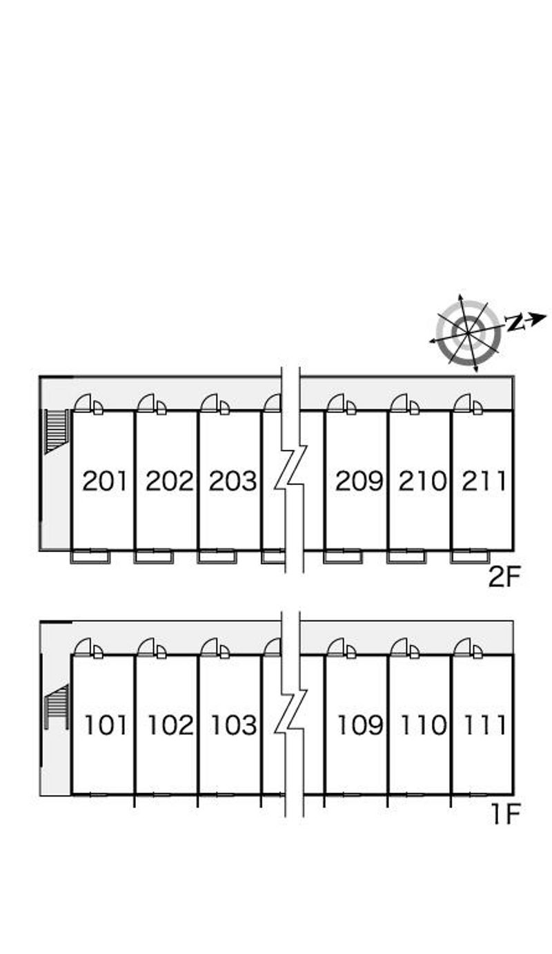 レオパレスメルベーユＡ 間取配置図