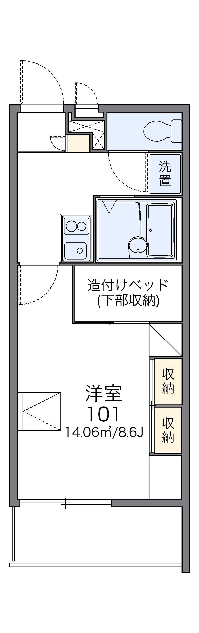 レオパレス山中 間取図