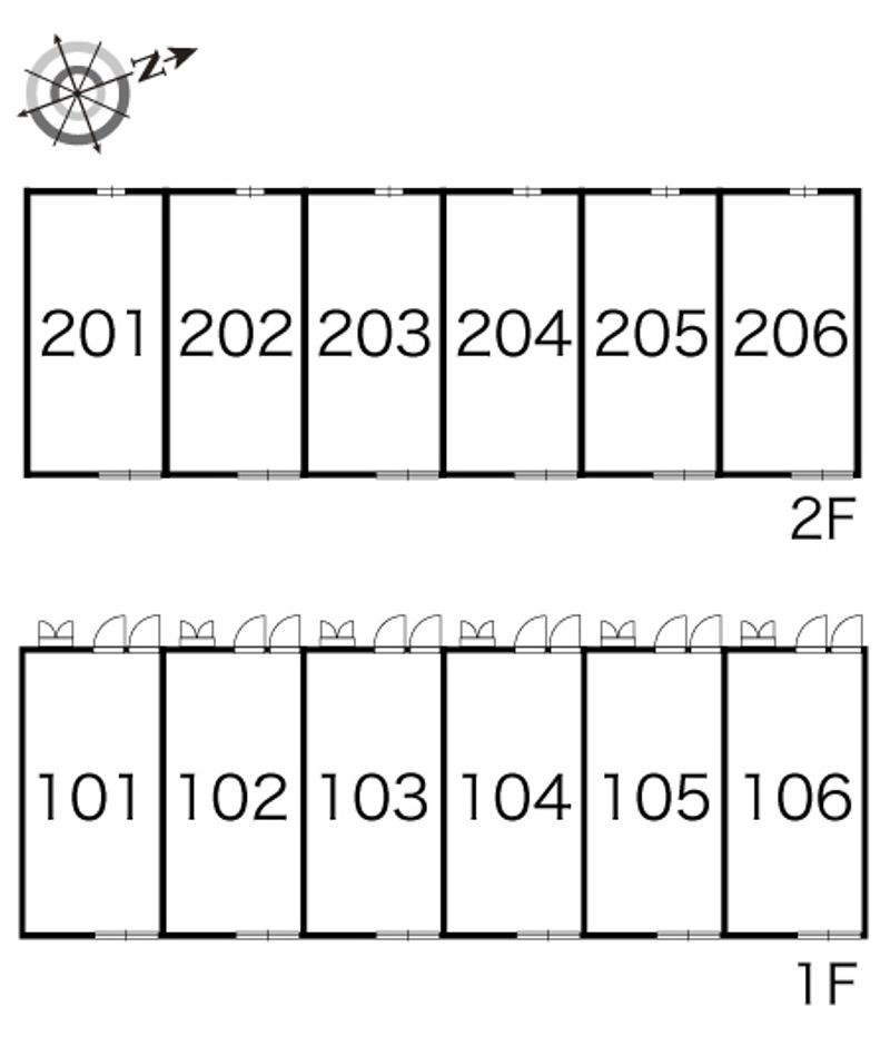 レオパレスＣｈｅｒｒｙＧａｔｅ 間取り配置図