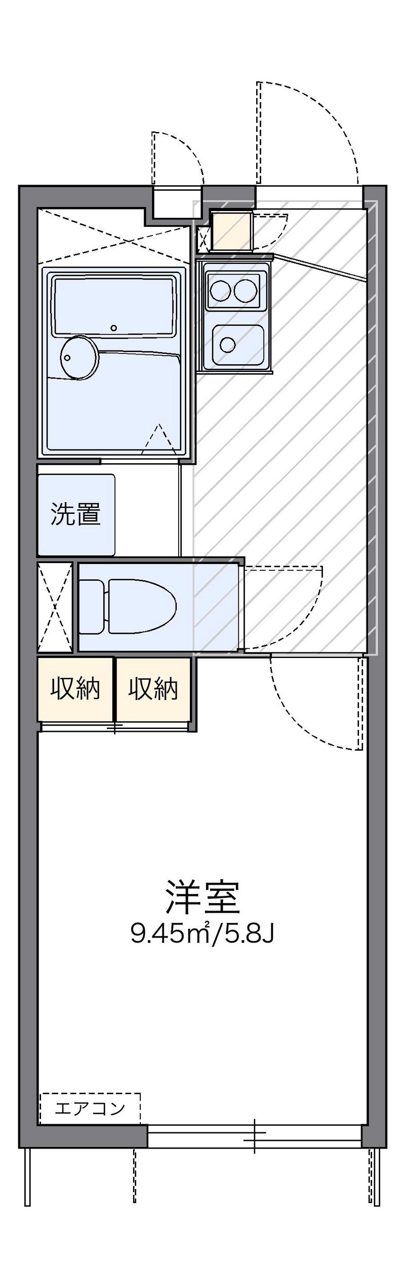 レオパレスそよかぜ 間取図