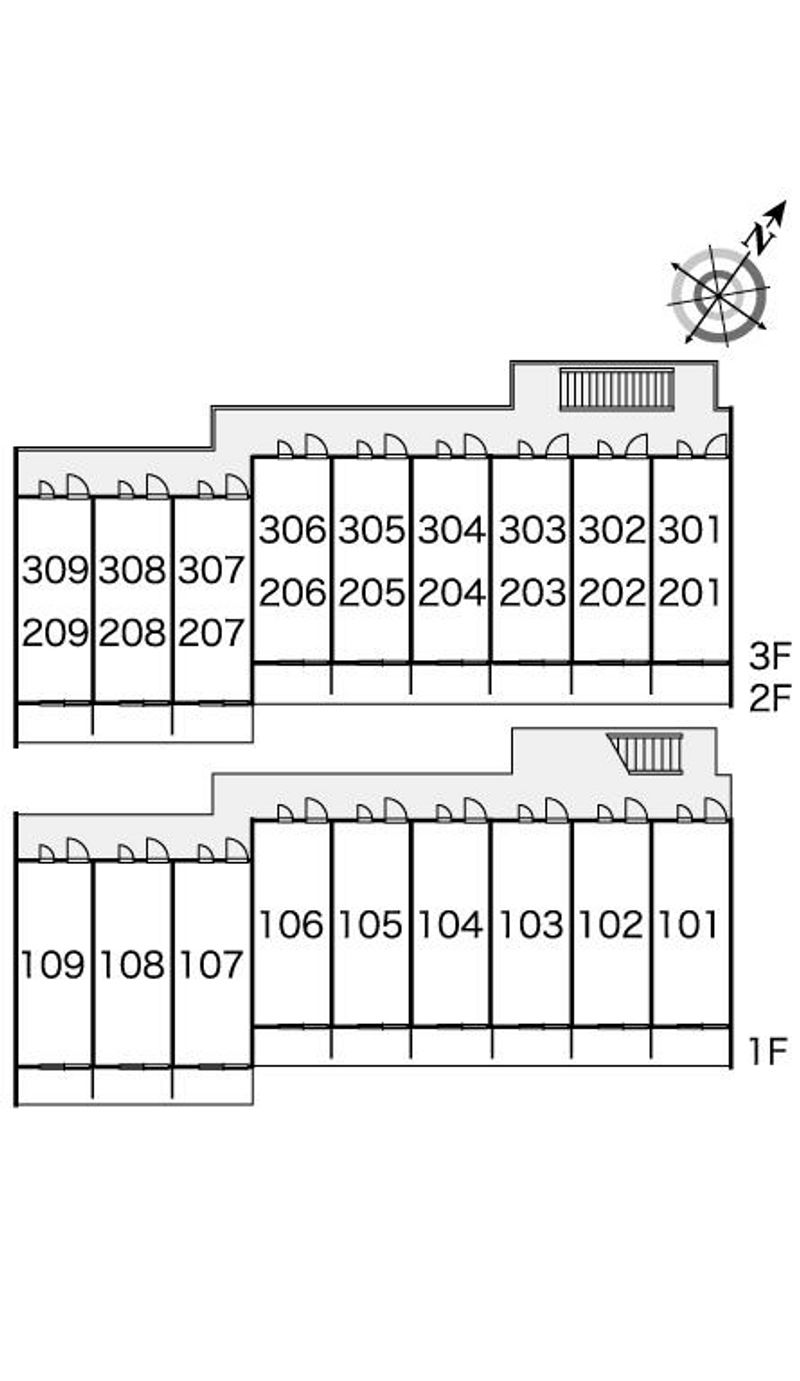 レオパレスクラッセ 間取配置図