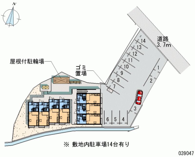 レオパレスおいし 月極駐車場