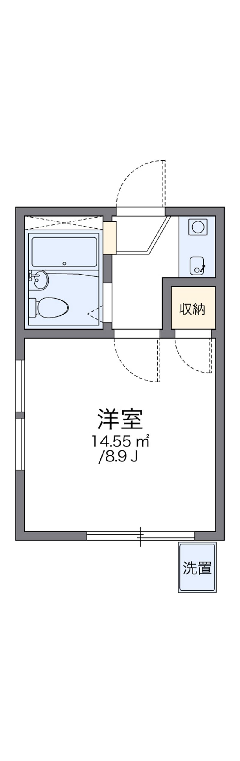 レオパレスサンクレール小戸 間取図