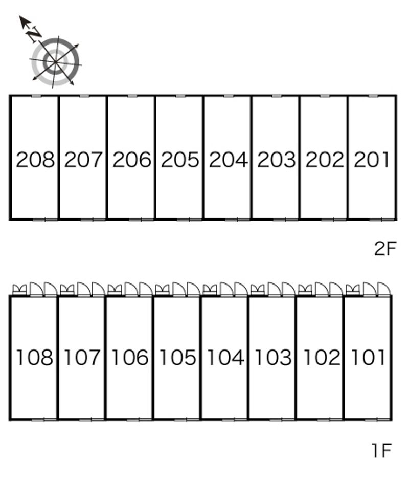 レオパレス若槻Ⅱ 間取配置図