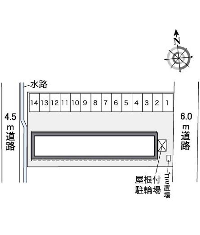 レオパレスグレイス蓮花寺 配置図
