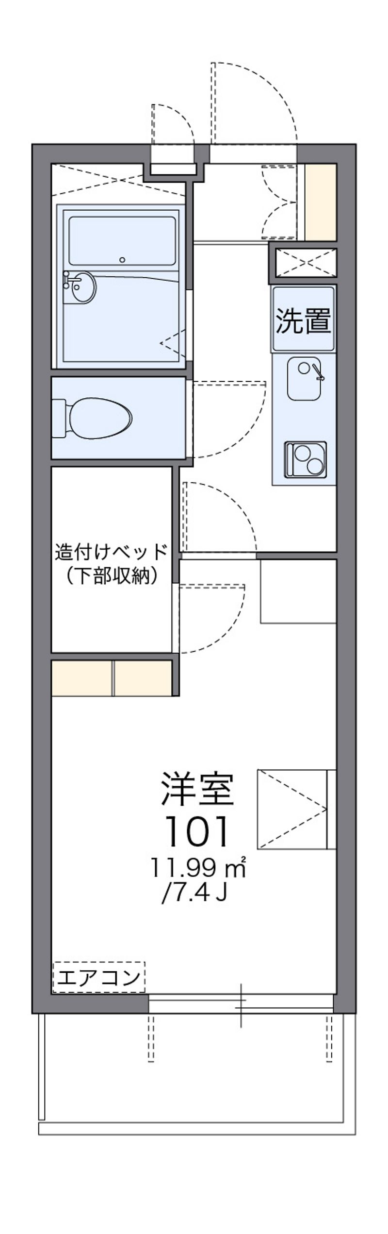 レオパレス稲毛海岸 間取図