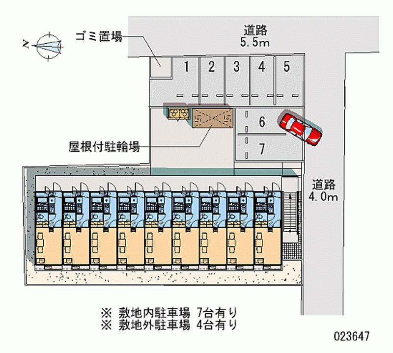 レオパレスシャトーエグゼ 月極駐車場