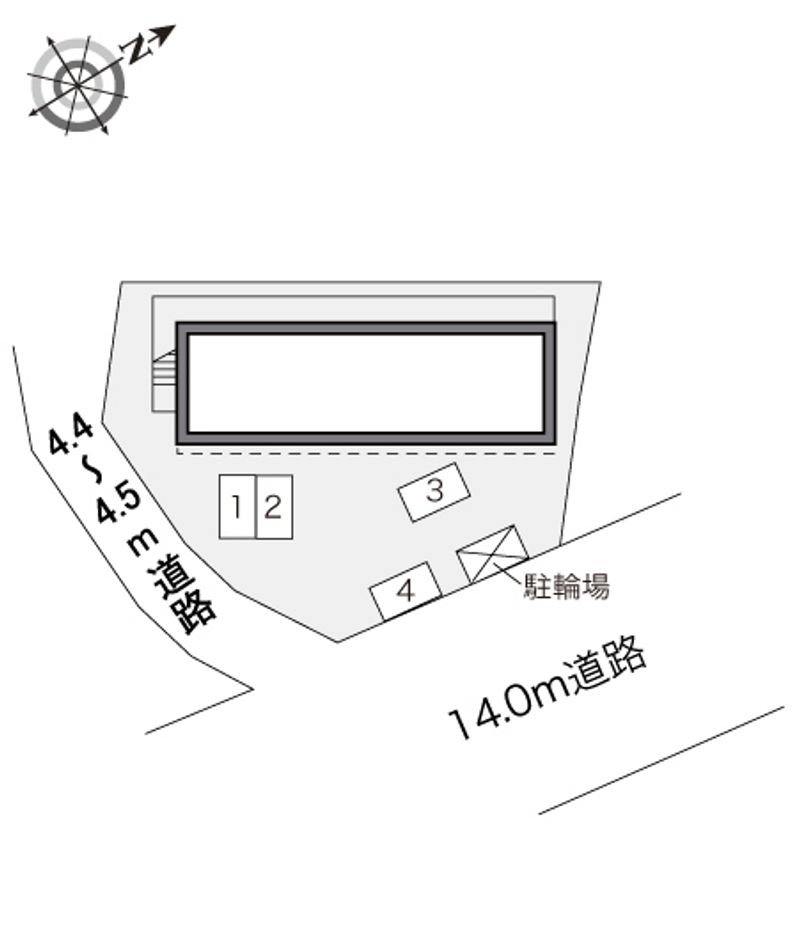 レオパレスアムール上中里 配置図