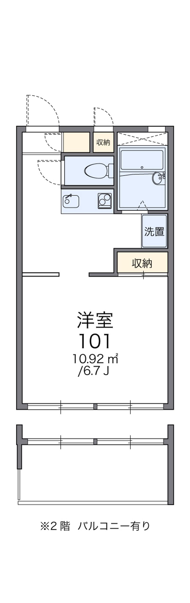 レオパレスグリーンハイツ 間取図