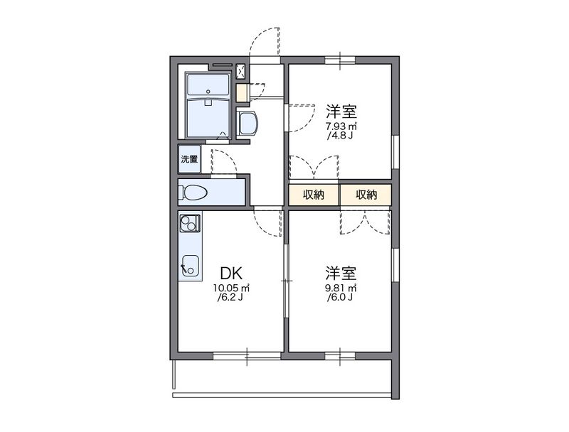 レオパレス祐ノ木 間取図