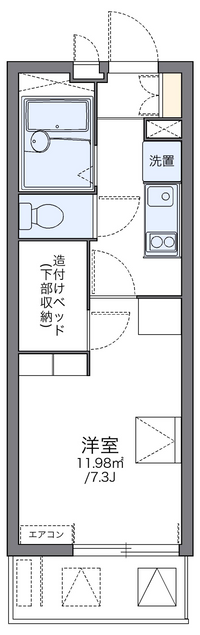 レオパレスレバンテ大生 間取り図