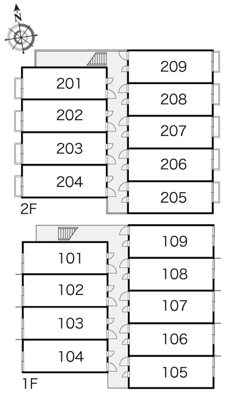 レオパレスステージ 間取配置図