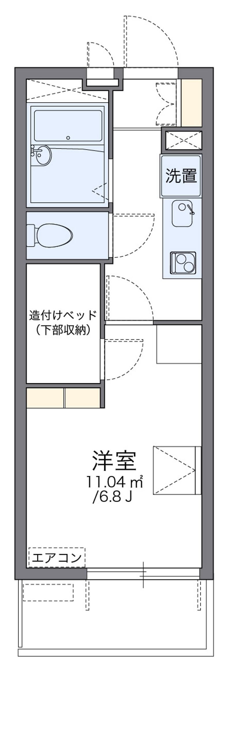 レオパレスコンパル歌島 間取図
