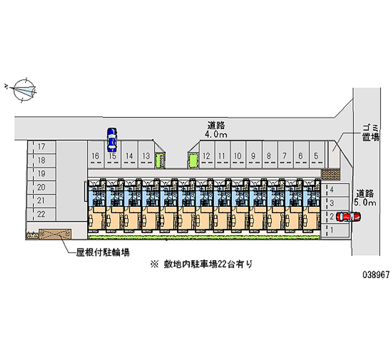 レオパレスクレール幸田 月極駐車場