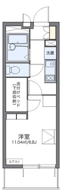 レオパレスフラックス 間取り図