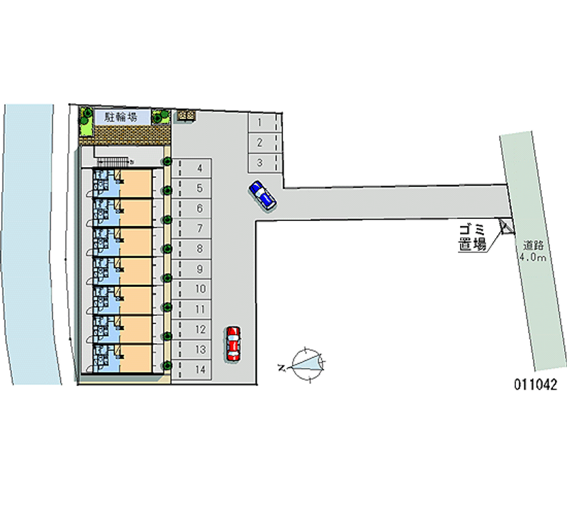 レオパレス本庄 月極駐車場