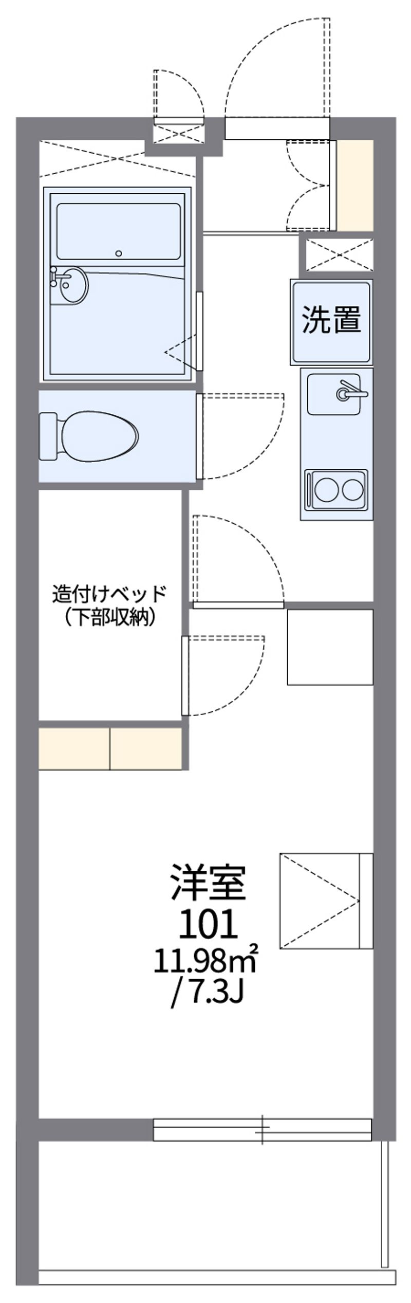 レオパレスメルベーユ 間取図
