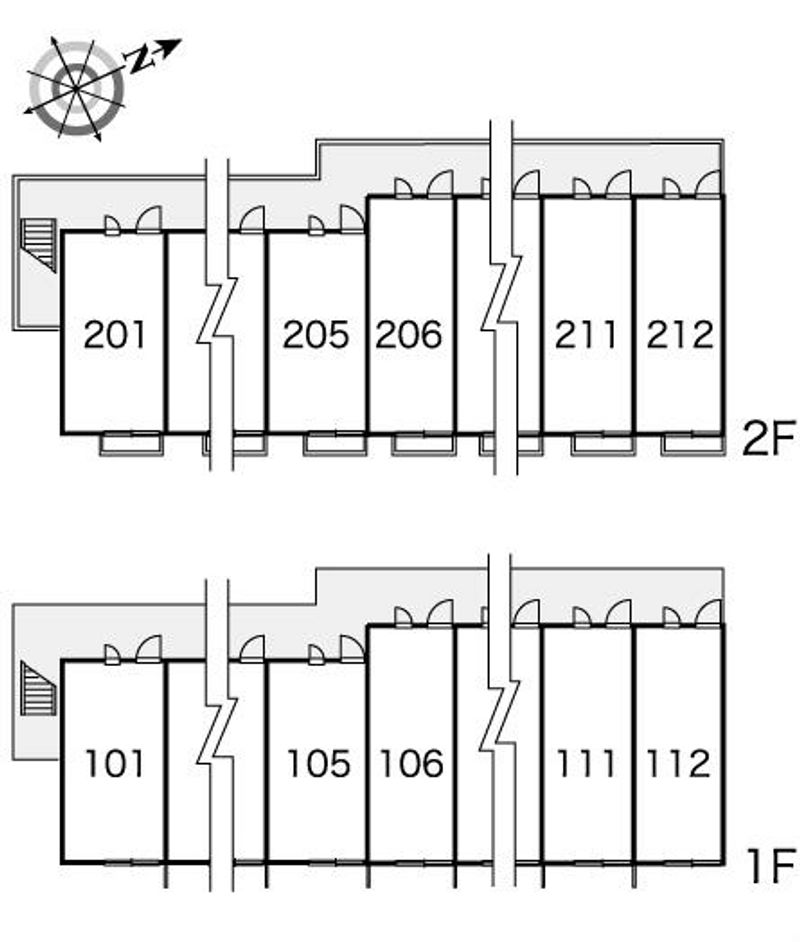 レオパレス西船ガーデンコート 間取り配置図