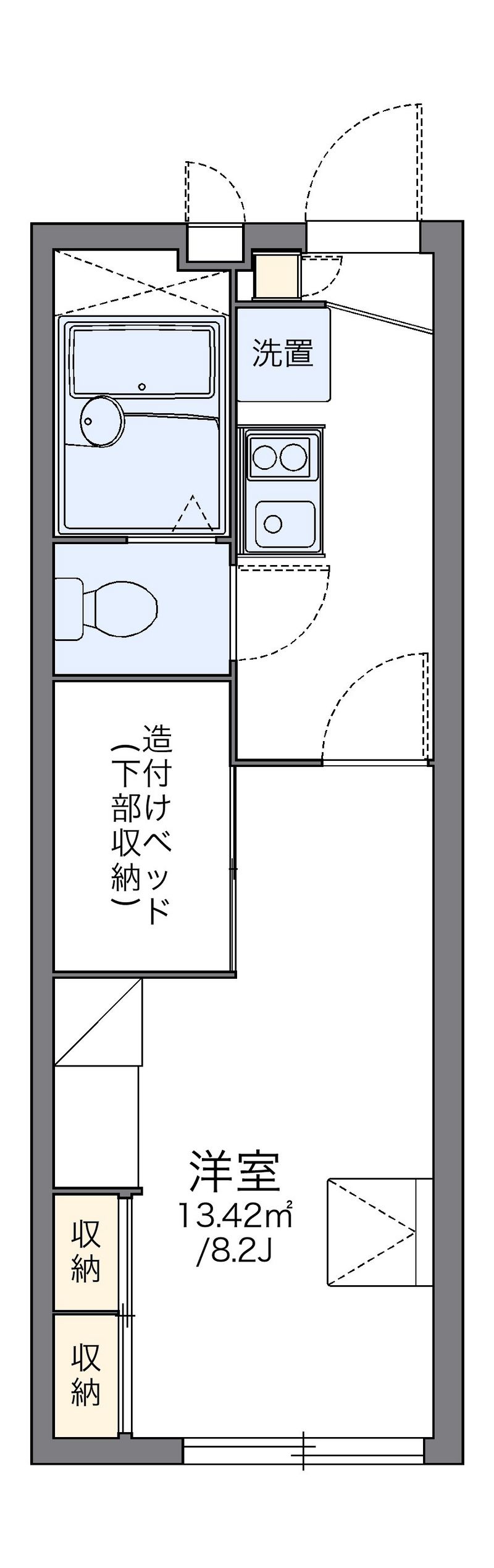 レオパレス平作 間取図