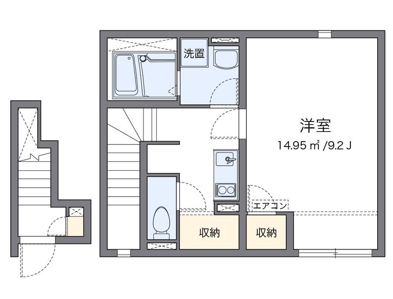 クレイノサン　トラップ　古湊 間取図