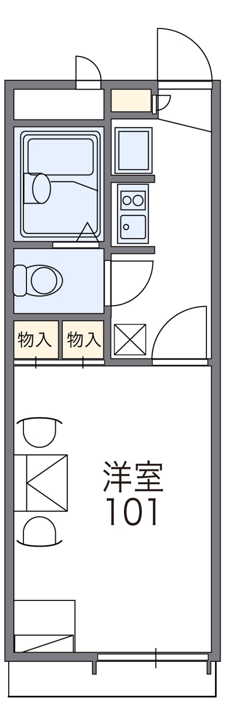 レオパレスシャローム氷室 間取図