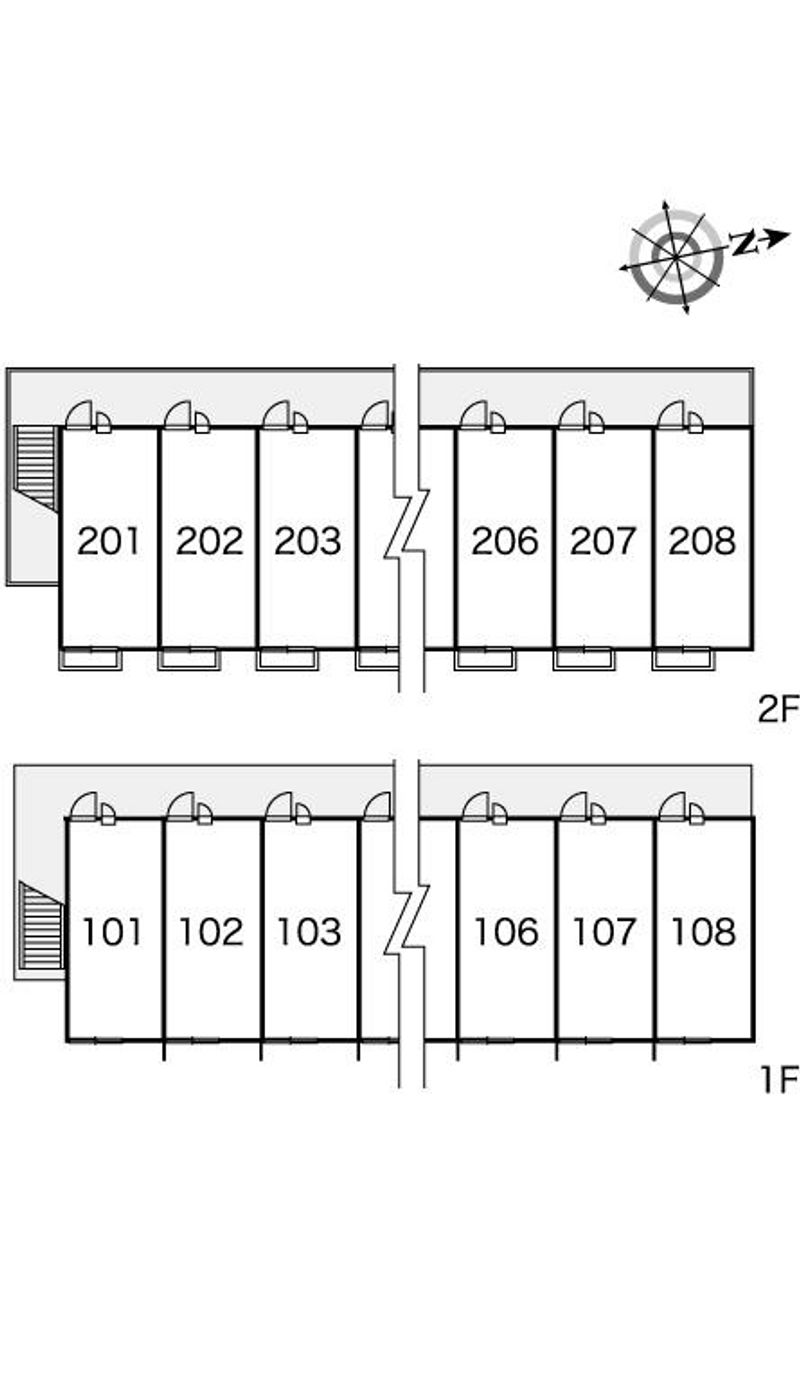 レオパレスコスモスⅤ 間取り配置図
