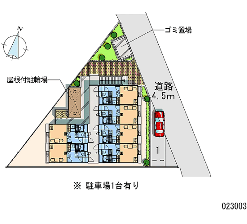 レオパレスサンハイム 月極駐車場