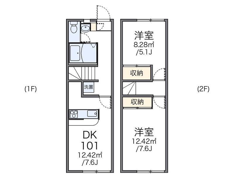 レオパレスモンテヒルズ 間取図