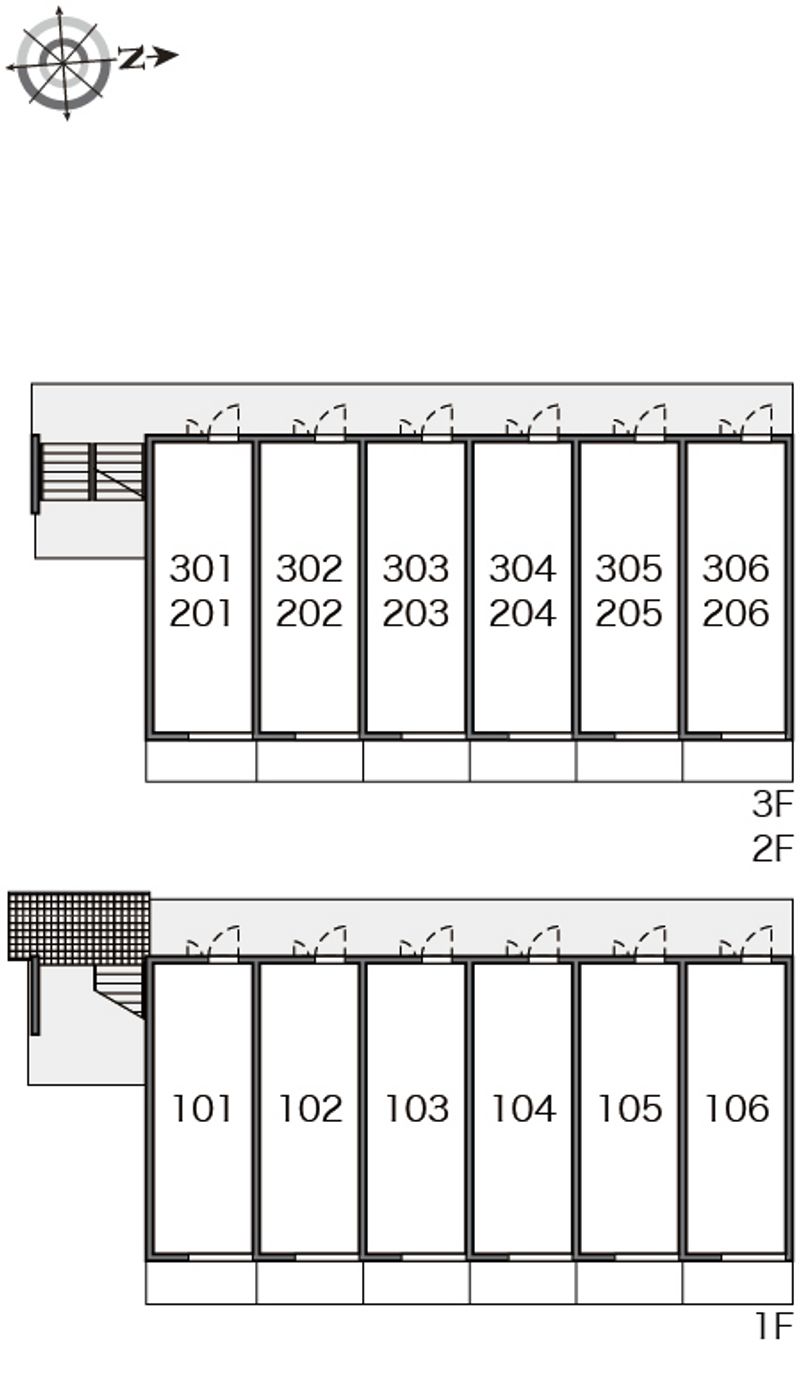 レオパレス小山田 間取り配置図
