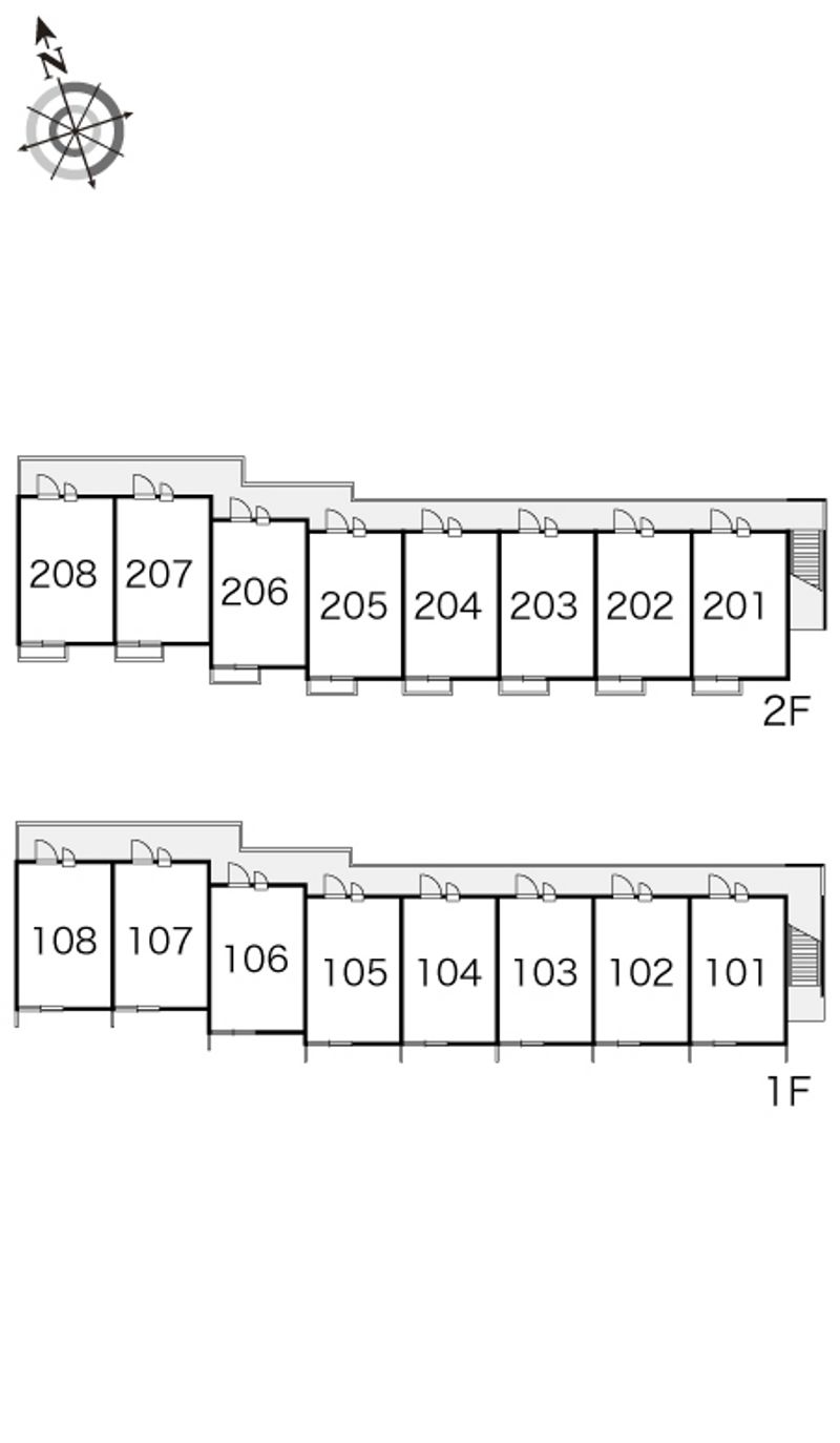 レオパレスミモザ 間取り配置図