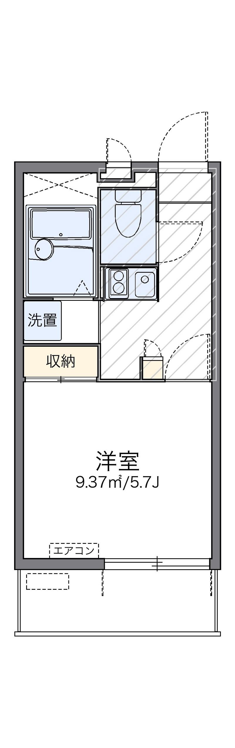 レオパレスオネスティⅤ 間取図