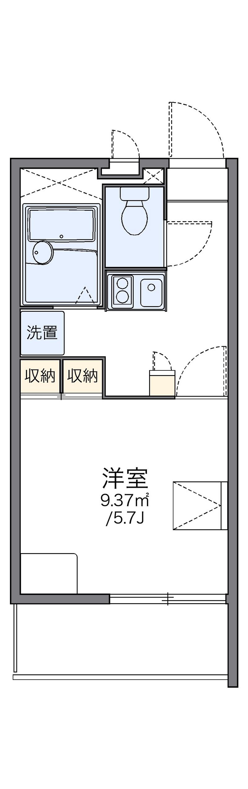 レオパレスコンフォートヒルズ 間取図