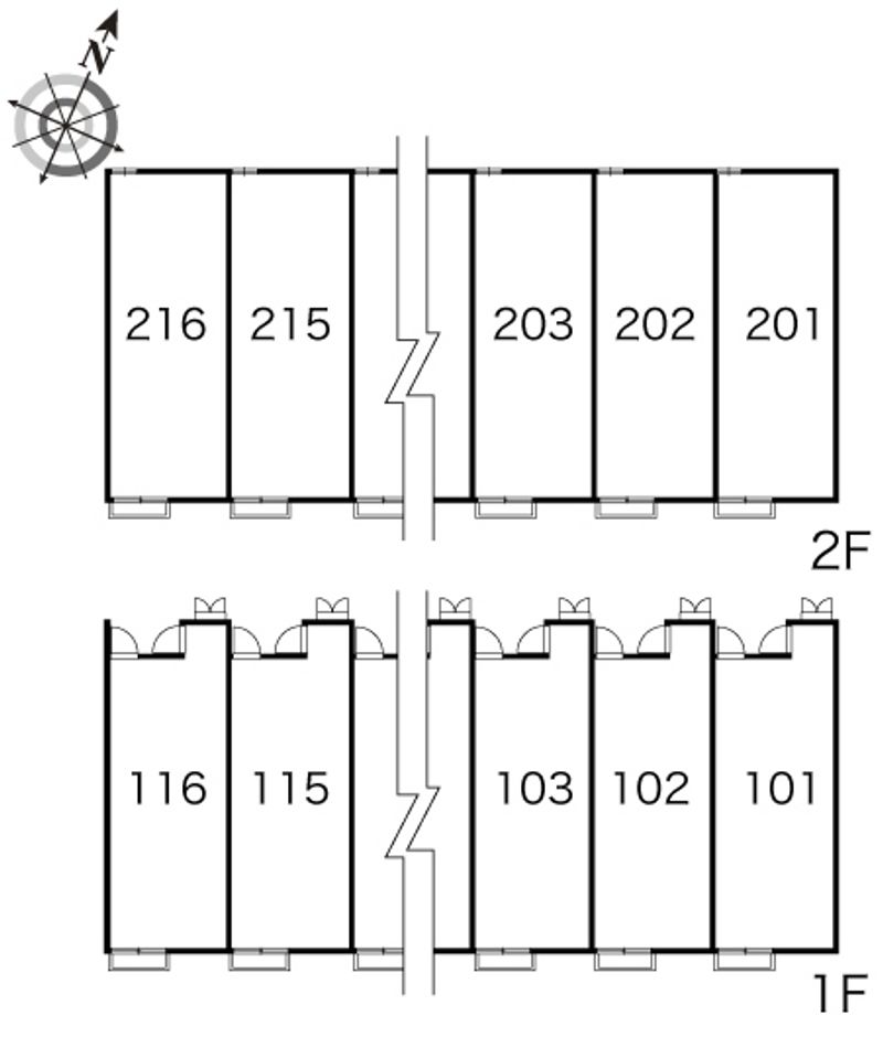 レオパレスエスポワールみなとⅡ 間取配置図