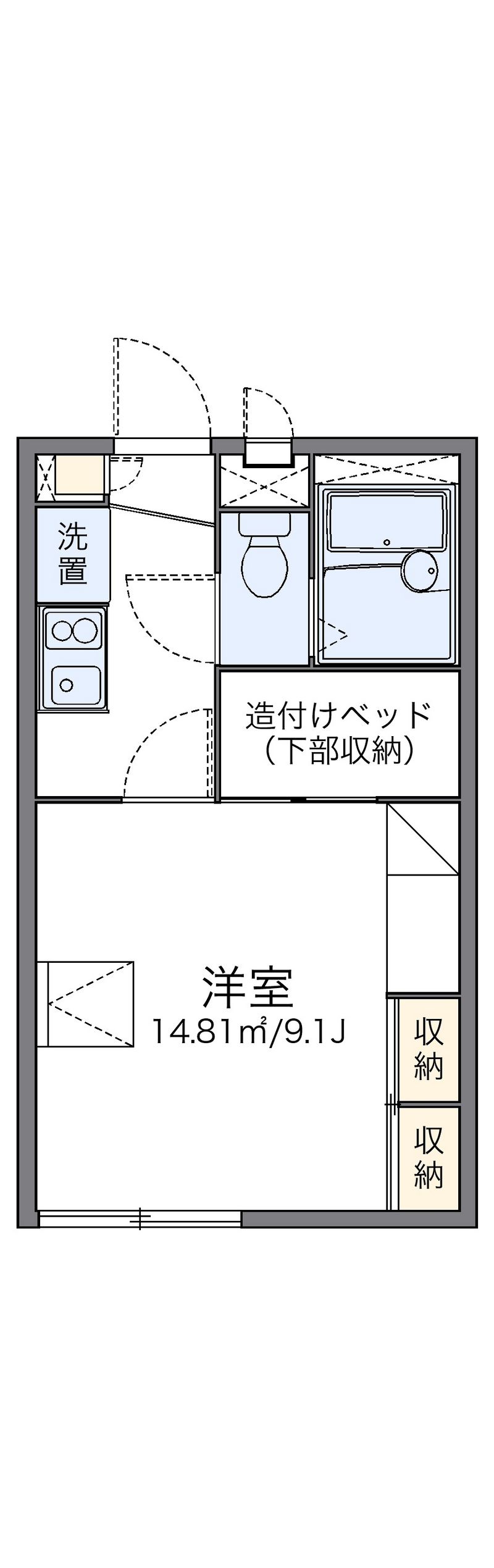 レオパレスサンハイツ　中村 間取図