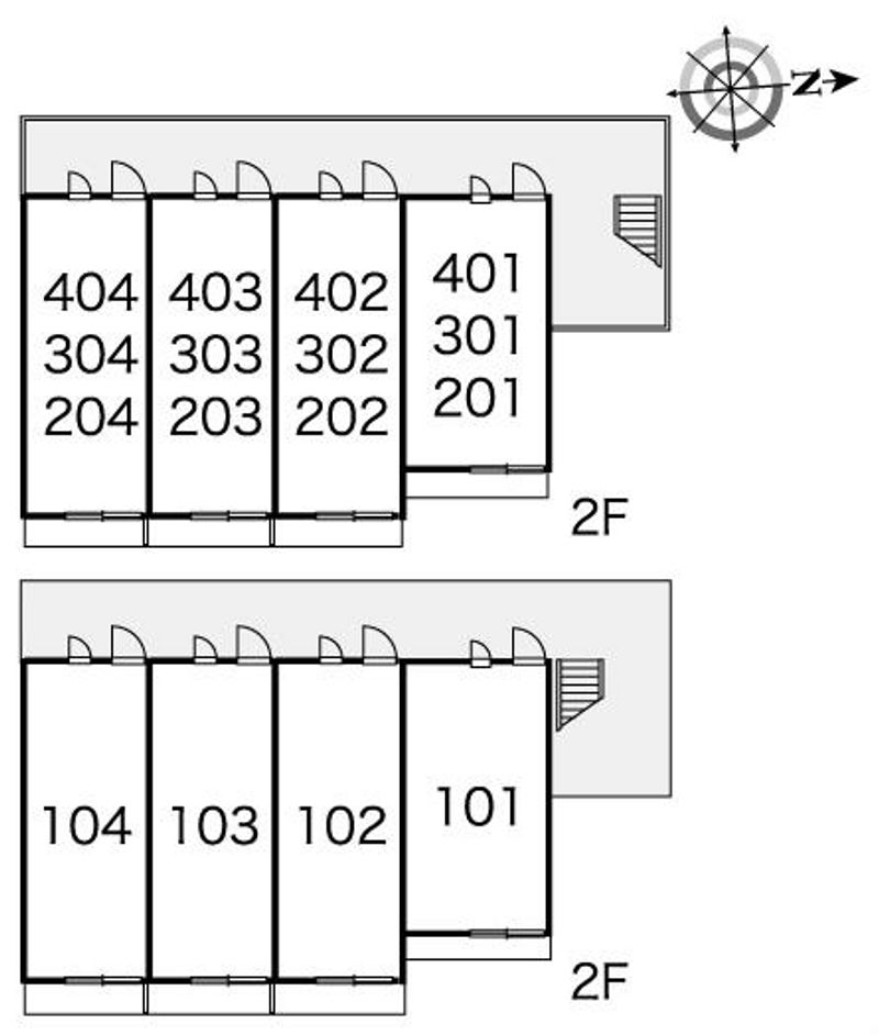 レオパレス南の風 間取配置図