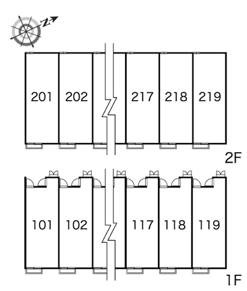 レオパレスボヌール 間取配置図