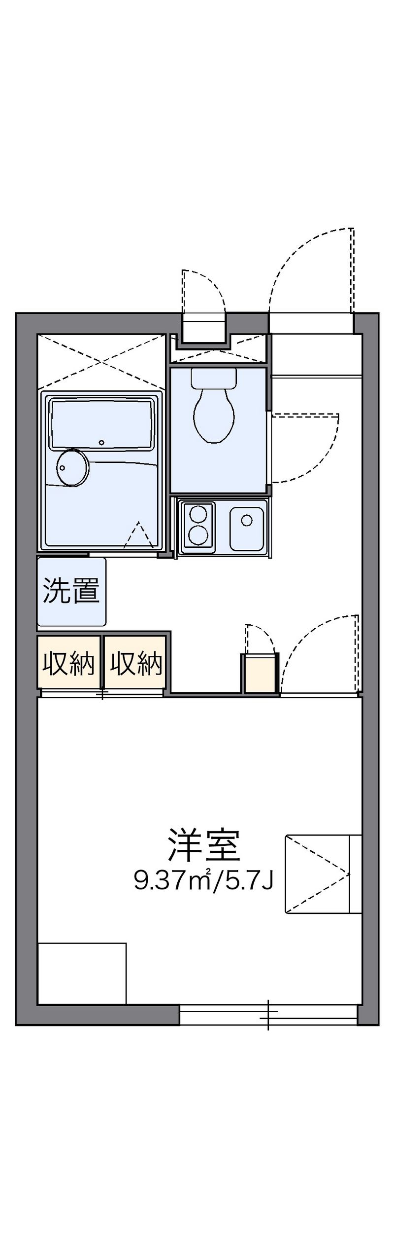 レオパレスノーサイド大池 間取図