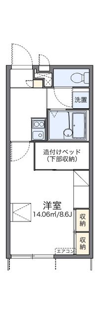 レオパレス魚住南 間取り図