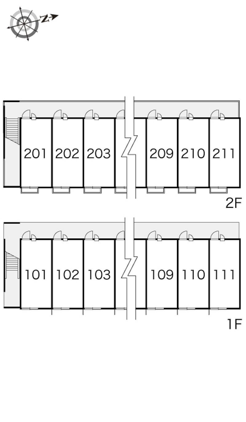 レオパレスＯｐｔｉｍ安満 間取配置図