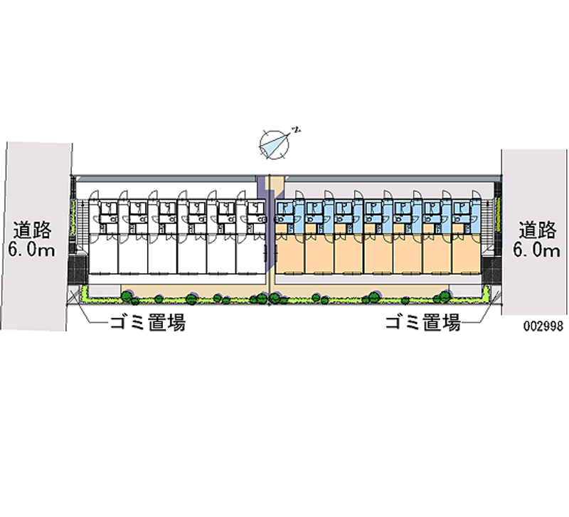 レオパレス川合Ｂ 区画図