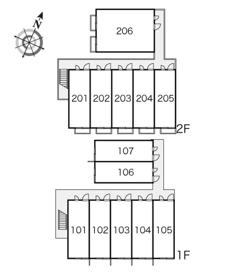 レオパレスフォレット 間取配置図
