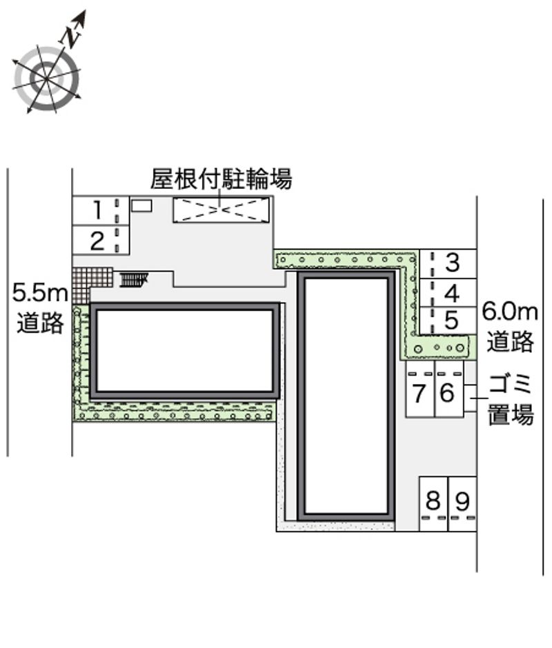 レオパレストサキ 配置図