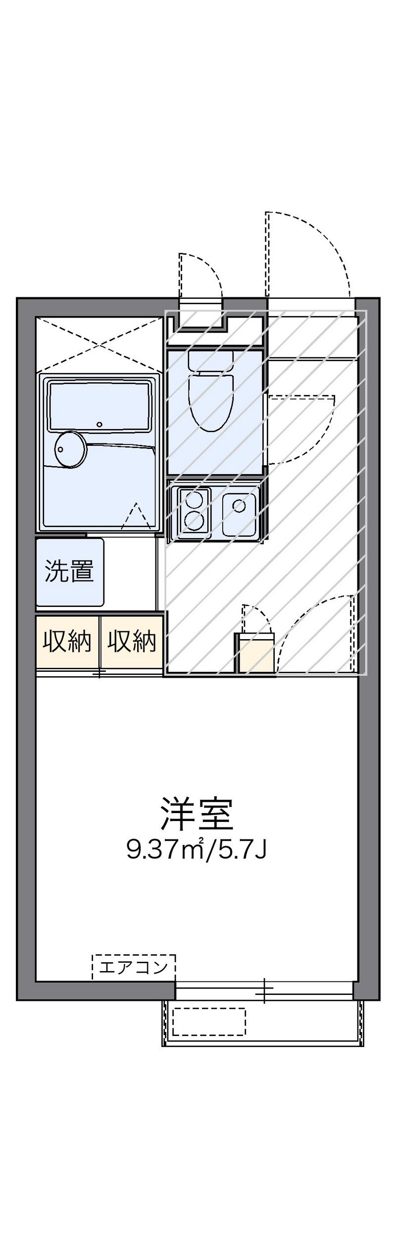 レオパレスハイツユーブライト 間取図